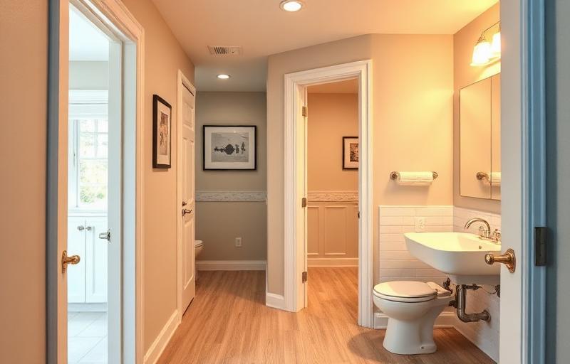 Accessible universal design home with wide doorways and modern safety features